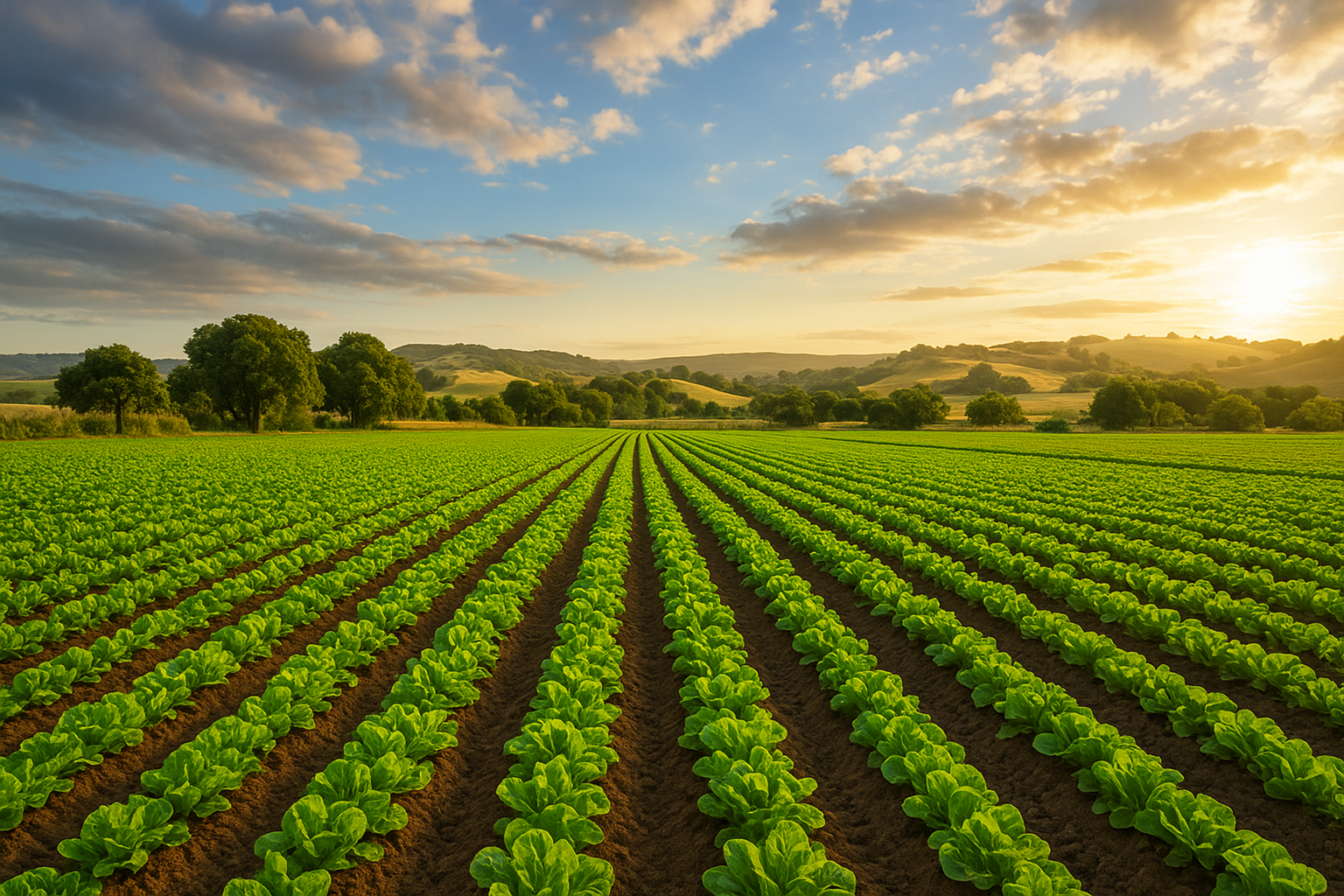 Organic farm and crops